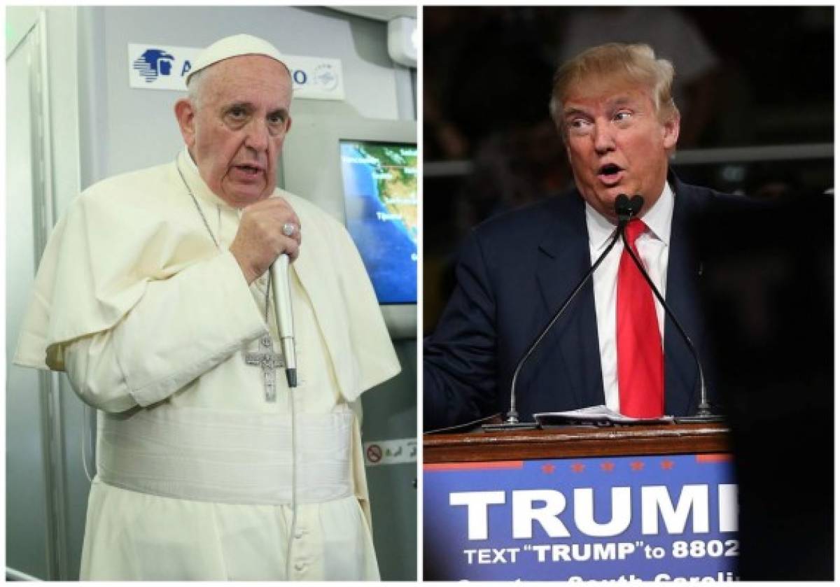 Donald Trump tilda de 'vergonzoso' comentario del papa Francisco  