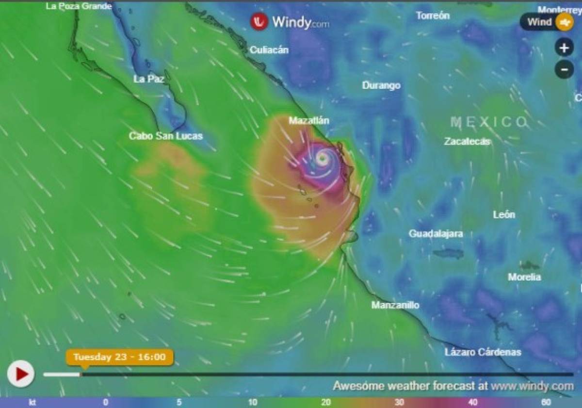 EN VIVO: Trayectoria del huracán Willa que amenaza a México con vientos de 130 kilómetros por hora