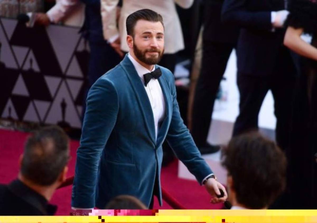 El actor Chris Evans en los premios Óscar 2019. Foto: AFP