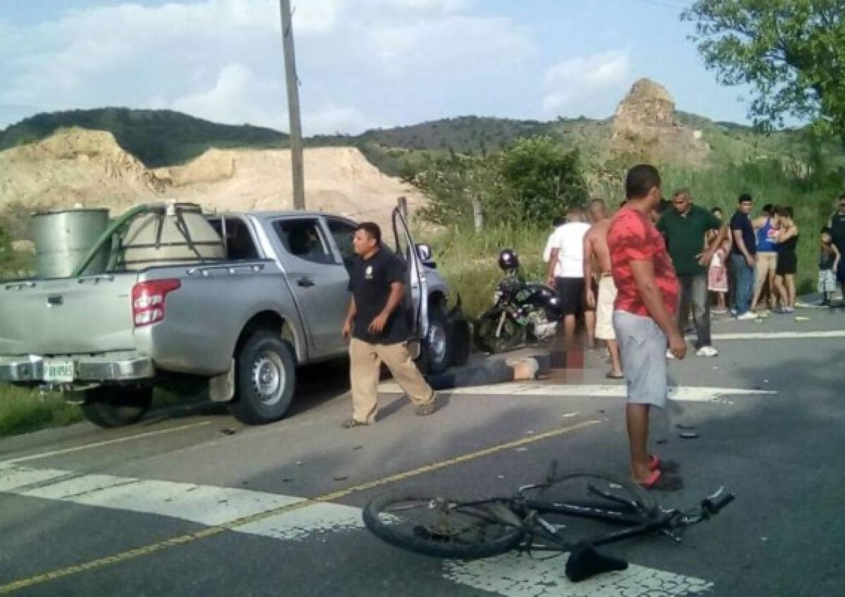 Un muerto y un herido tras choque en la carretera a Marcovia, Choluteca