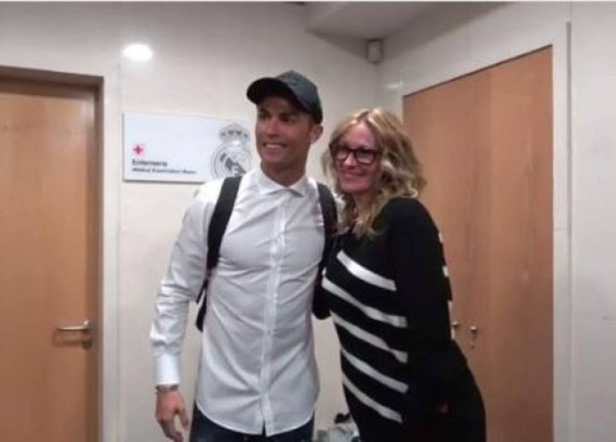 Julia Roberts visita el Santiago Bernabéu y se emociona al conocer a Cristiano Ronaldo
