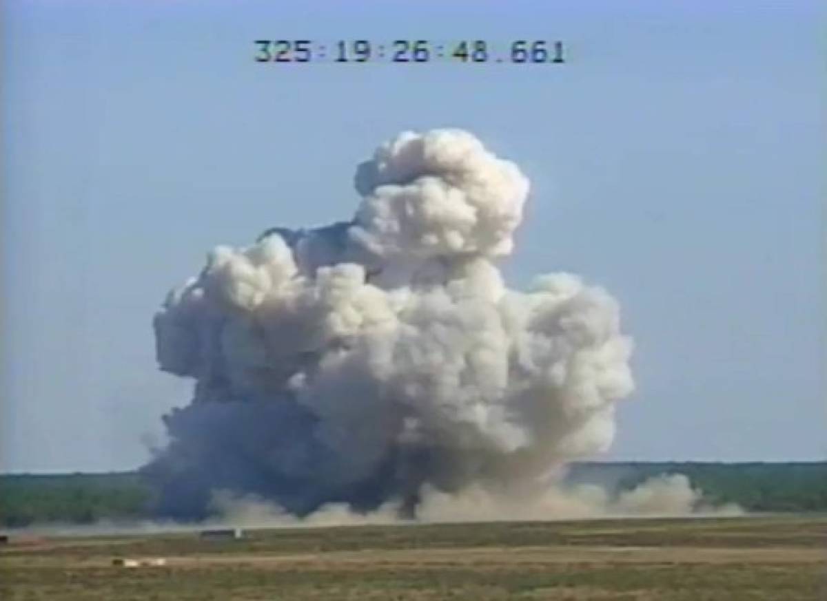 (FILES) A video grab from 2003 color file footage courtesy the US Air Force (USAF) shows a mushroom cloud created by a GBU-43/B Massive Ordnance Air Blast bomb prototype moments after impact at a test site at Eglin Air Force Base, in Florida. The US military on April 13, 2017 dropped what is considered to be the largest non-nuclear bomb on an Islamic State complex in Afghanistan, the Pentagon said.The GBU-43/B Massive Ordnance Air Blast bomb hit a 'tunnel complex' in Achin district in Nangarhar province, US Forces Afghanistan said in a statement. / AFP PHOTO / US AIR FORCE / Handout / RESTRICTED TO EDITORIAL USE - MANDATORY CREDIT 'AFP PHOTO / US AIR FORCE' - NO MARKETING NO ADVERTISING CAMPAIGNS - DISTRIBUTED AS A SERVICE TO CLIENTS == NO ARCHIVE
