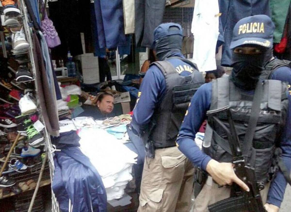 Fuerza Nacional Antiextorsión toma mercado en la capital de Honduras