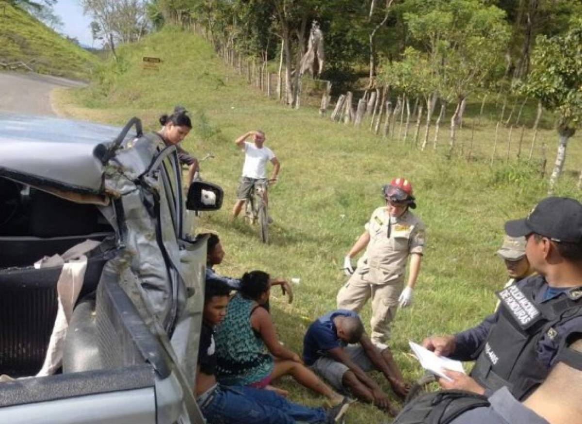 Cinco heridos en accidente en carretera al norte de Honduras