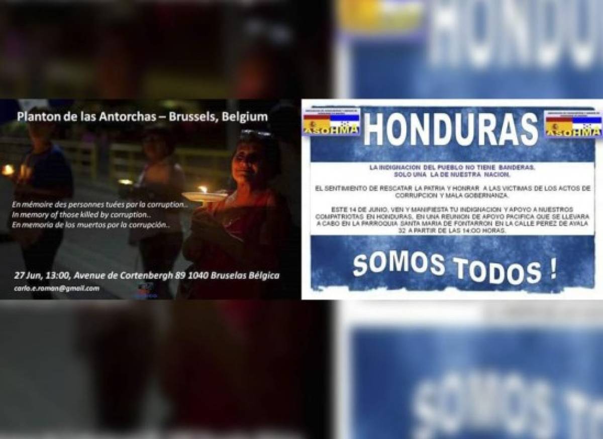 Marchas de hondureños contra la corrupción trascienden fronteras