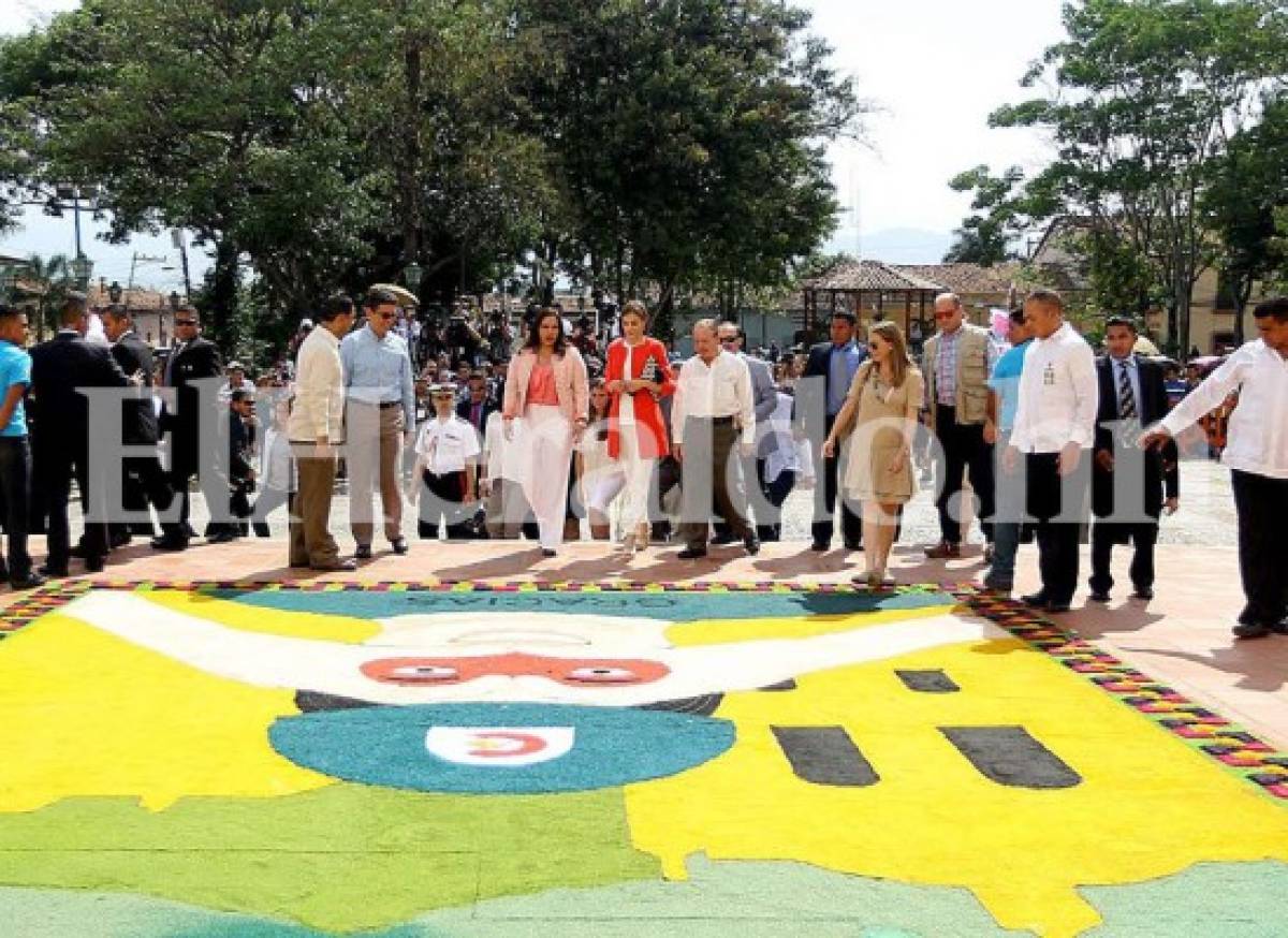 Reina Letizia de España realiza un recorrido por Comayagua