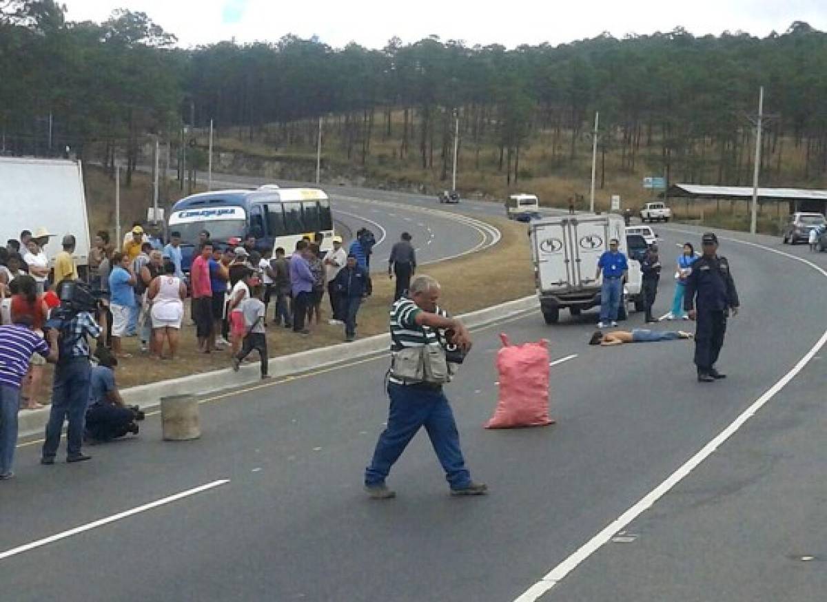 Hombre muere atropellado en carretera al norte de Honduras