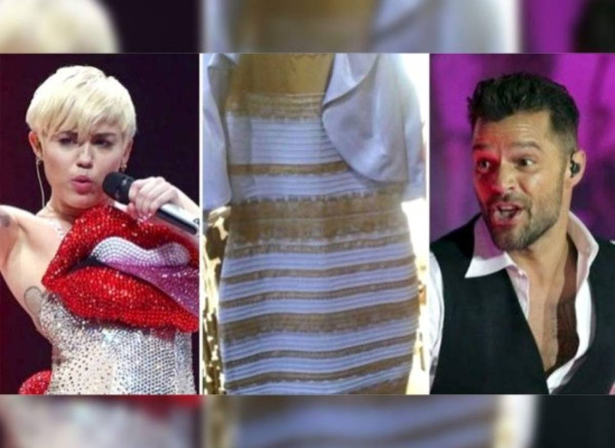 Ricky y Miley también preguntan ¿qué color es el vestido?