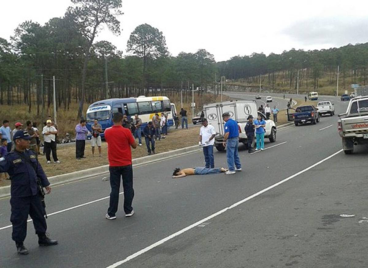 Hombre muere atropellado en carretera al norte de Honduras