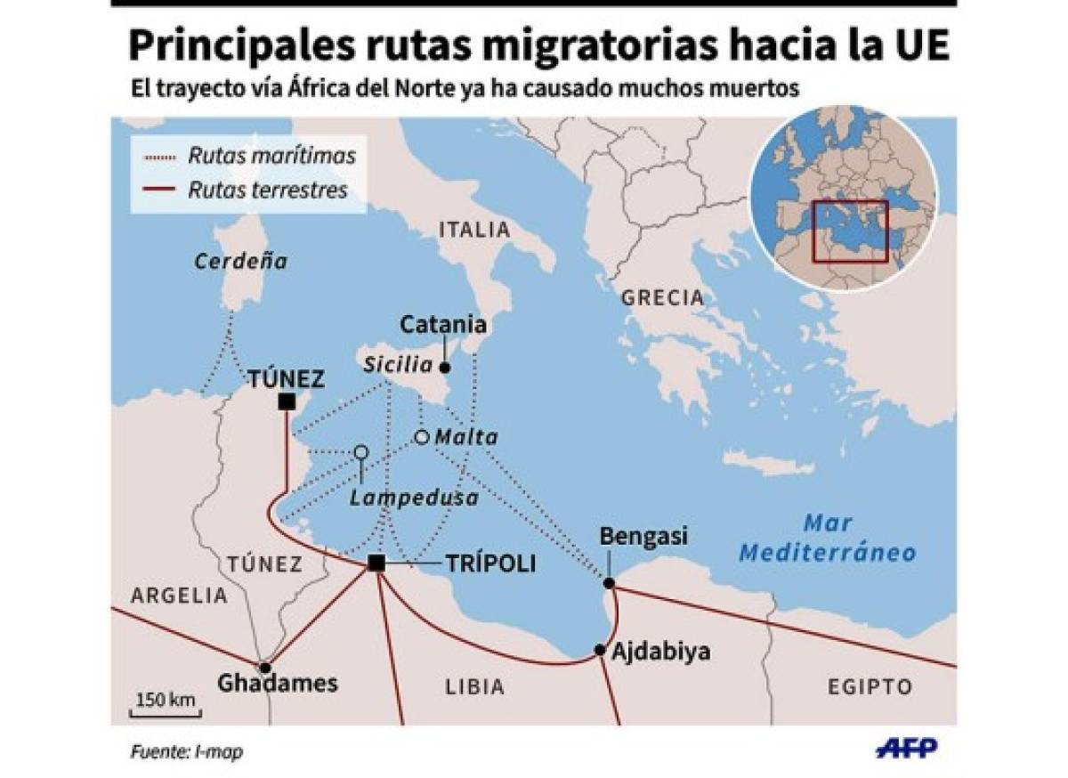 Barco con más de 300 inmigrantes se está hundiendo en el Mediterráneo