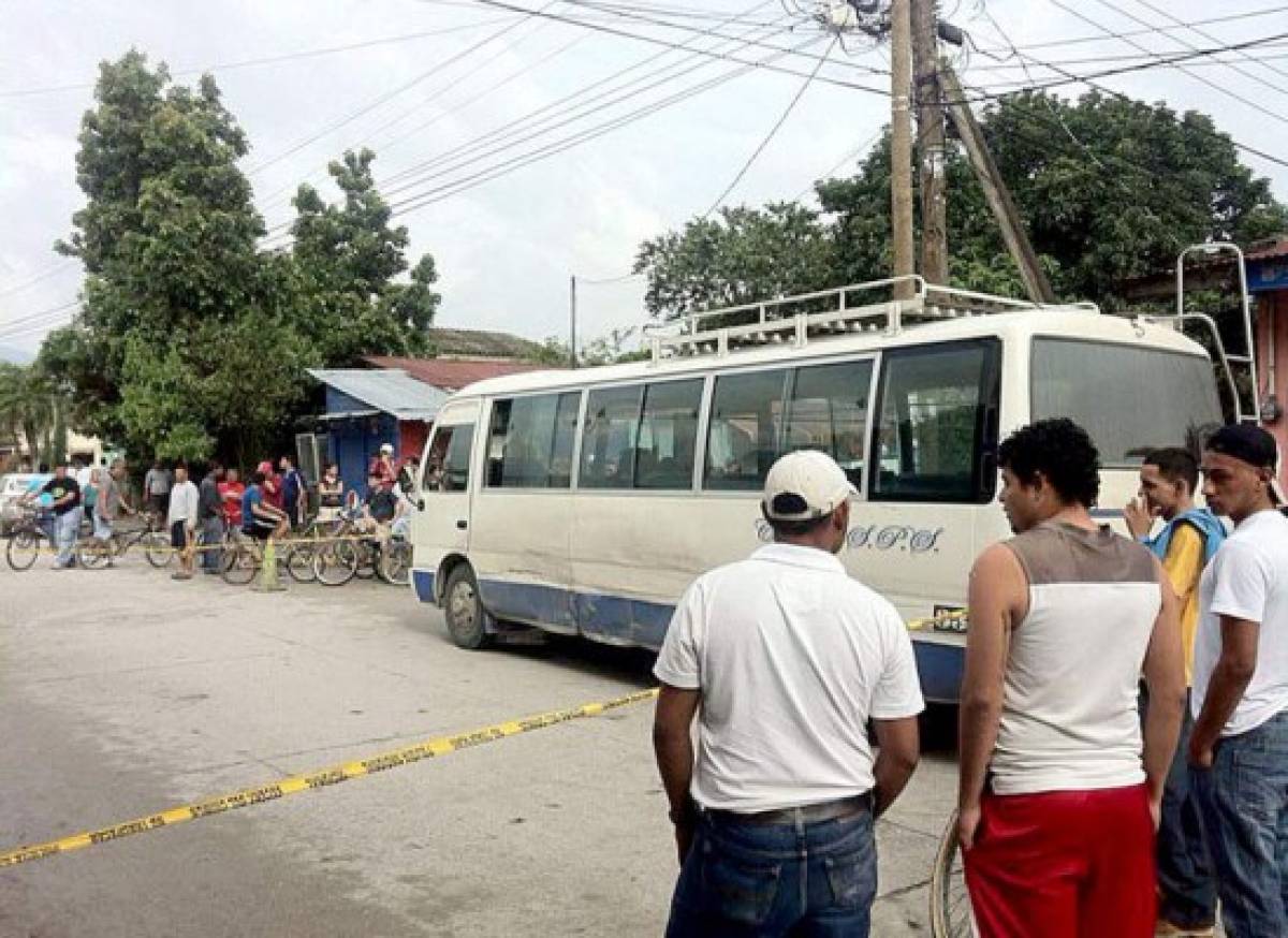 Matan a conductor y ayudante de bus en norte de Honduras