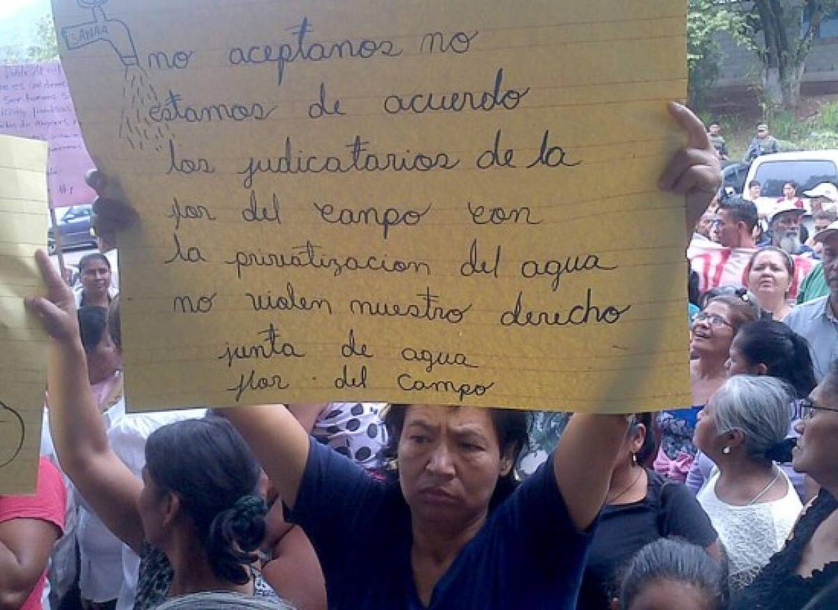 Tegucigalpa: Protesta contra municipalización del agua