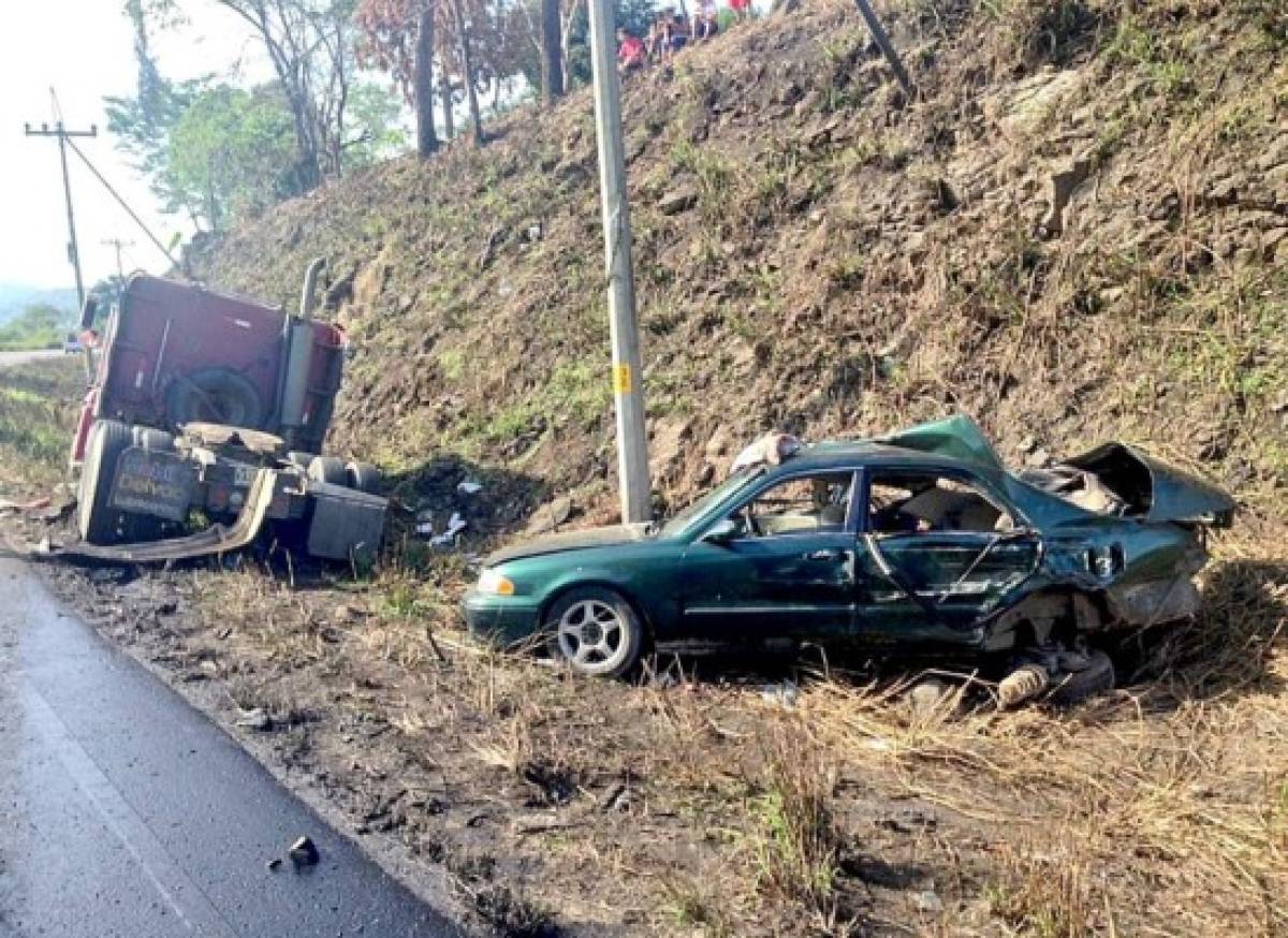 Abuela y nieta mueren en accidente vial en el norte de Honduras