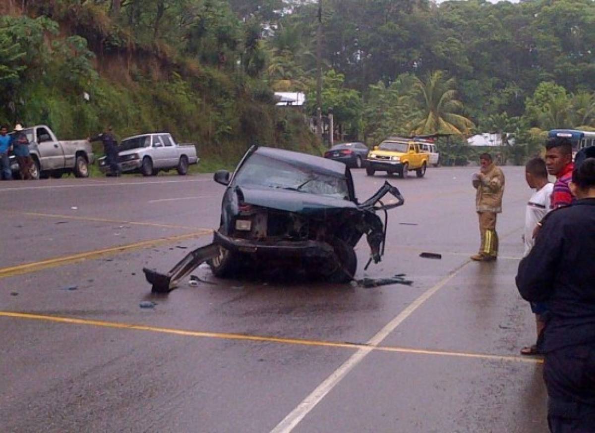 Dos heridos en accidente de vial al norte de Honduras