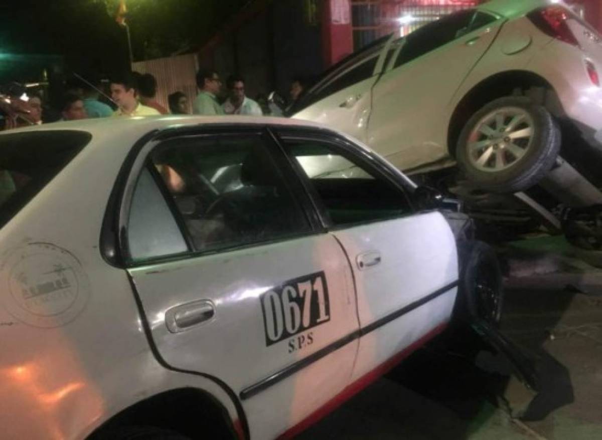 Accidente de tránsito deja a tres personas lesionadas en San Pedro Sula