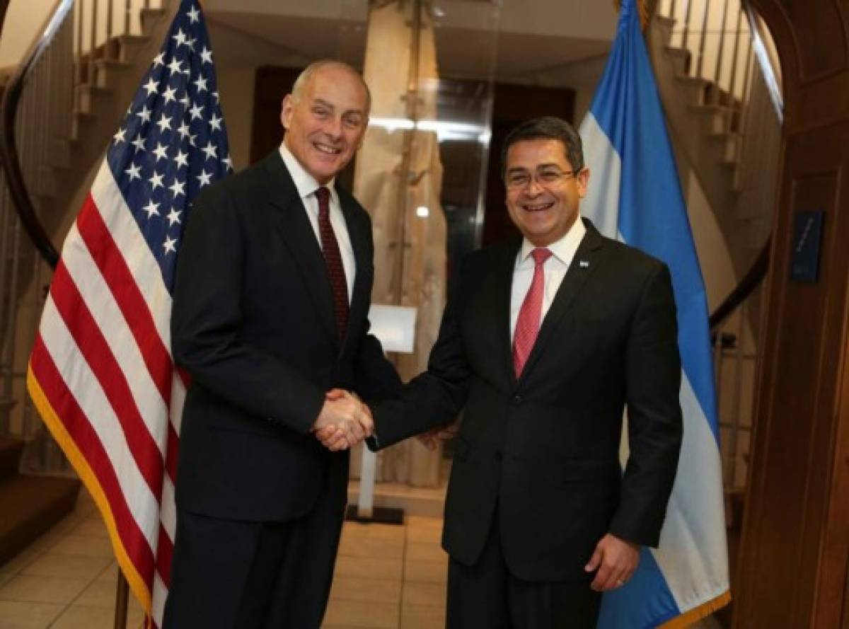 Juan Orlando Hernández se reúne con Secretario de Seguridad Interior de EEUU, John Kelly