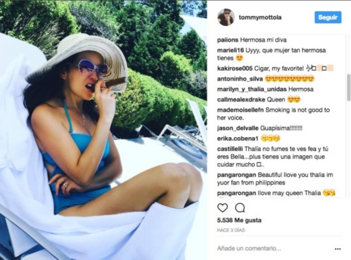 Tommy Mottola comparte controversial foto de su esposa Thalía en Instagram