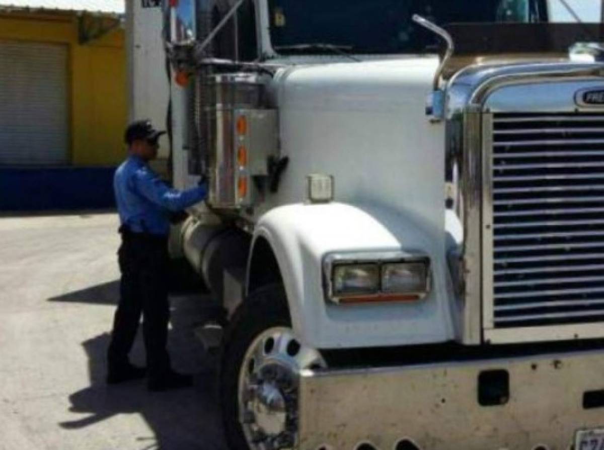 Seis kilos de supuesta cocaína transportaba camión con placa guatemalteca en Choluteca