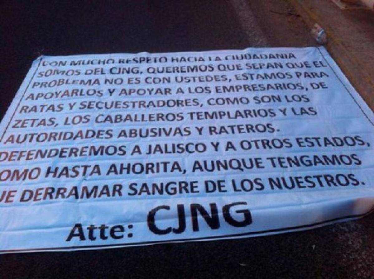 Cartel Jalisco se disculpa con pobladores a través de narcomantas