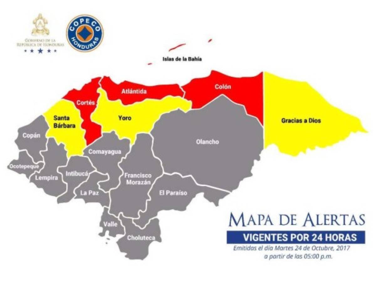 Declaran emergencia en seis departamentos por lluvias debido a frente frío