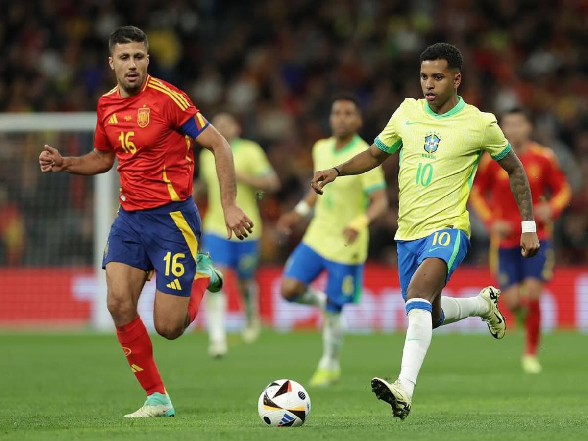 Brasil-España igualan en emocionante amistoso: Endrick vuelve anotar
