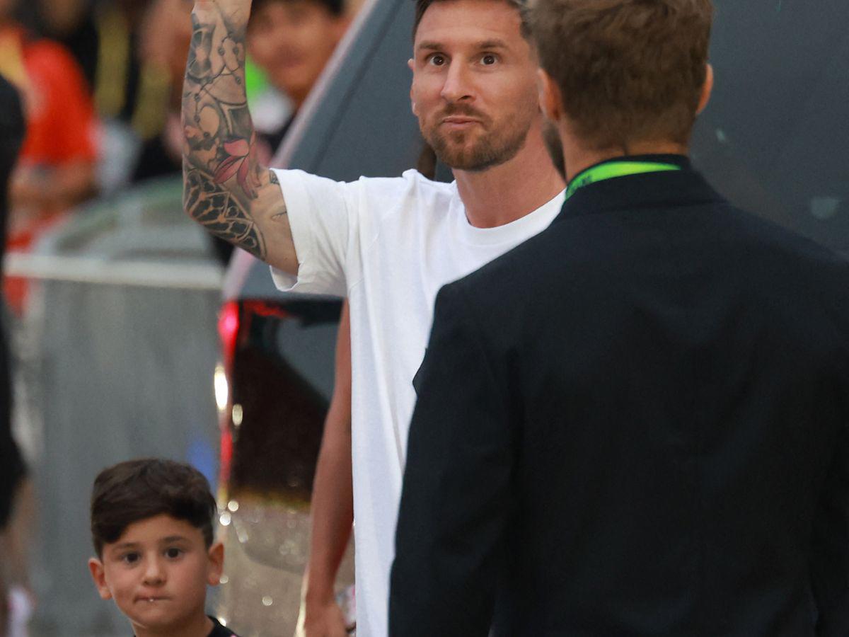 El detalle sobre Ciro, hijo de Messi, que se robó los reflectores en los pasillos del DRV PNK Stadium
