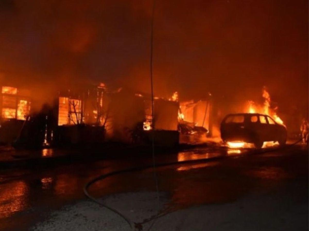 Carbonizado muere hondureño en incendio en Nuevo Laredo, México