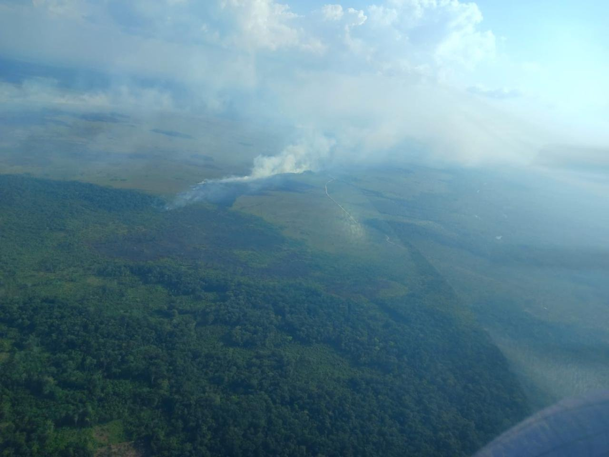 Incendio forestal se activa en la Biósfera del Río Plátano en La Mosquitia