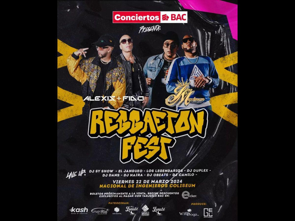 Este es el afiche oficial que promociona el Reggaeton Fest.