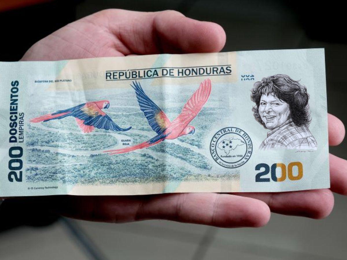 Avanza confección del billete de 200 lempiras con imagen de Berta Cáceres