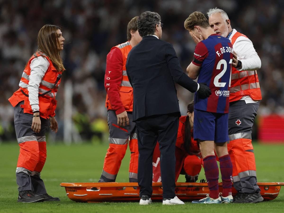 Barcelona confirma la lesión que sufrió De Jong y el tiempo que estará de baja