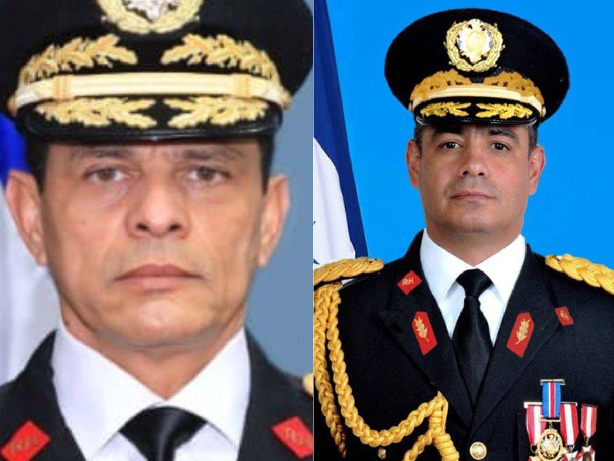 $!Los generales de brigada, Tulio Armando Romero Palacios y Willy Joel Oseguera Rodas serán sancionados al llegar a Honduras por salir del país sin autorización.