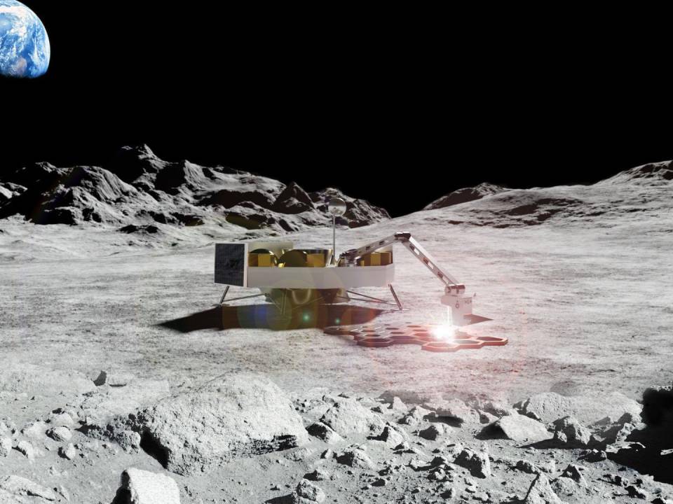 Renders de cómo se verían las viviendas en la Luna. La Nasa dice que construirá alojamientos para astronautas y civiles con material lunar usando tecnología de impresión 3D.