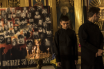 Retratos de personas muertas en el levantamiento de Maidan expuestos en el Monasterio de San Miguel, en Kiev.