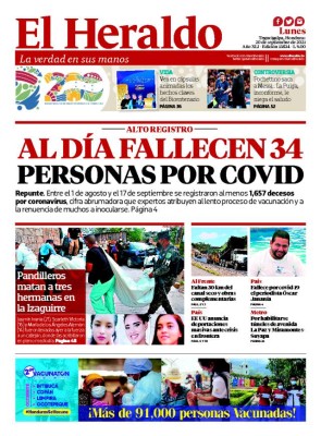 Al día fallecen 34 personas por covid-19