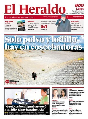 Solo polvo y lodillo hay en cosechadoras