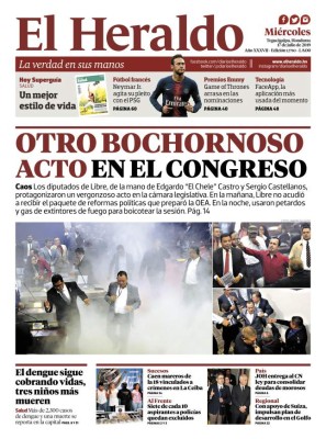 Otro bochornoso acto en el Congreso Nacional de Honduras