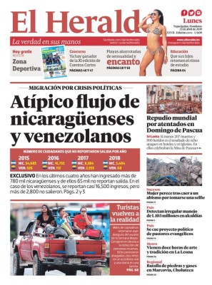 Atípico flujo de nicaragüenses y venezolanos