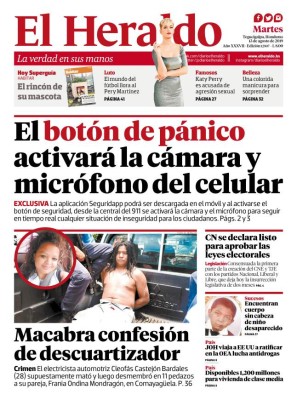 El botón de pánico activará la cámara y micrófono del celular