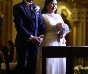 Los esposos Samuel Arturo Rivera y Mercedes Nicolle López. Fotos Emilio Flores.