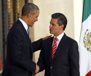 Barack Obama, y su homólogo mexicano, Enrique Peña Nieto.
