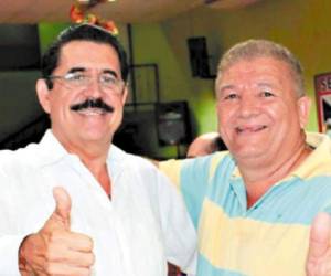 Manuel Zelaya y Edgardo Castro, quien ha desatado una crisis en Libre. (Foto: Archivo)