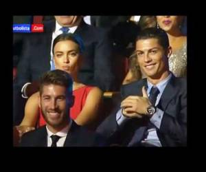 Mientras todos se reían del comentario de Hache, Irina miró a Crisitiano Ronaldo con una cara de pocos amigos.