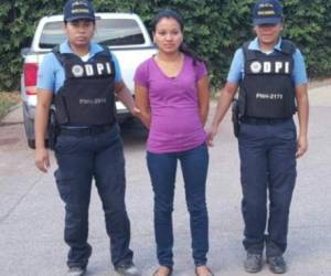 La DPI remitirá a la ahora detenida al Juzgado correspondiente (Foto: DPI/ El Heraldo Honduras/ Noticias de Honduras)
