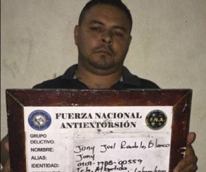 Jony Joel Raudales fue detenido como sospechoso de participar en el asesinato del periodista Igor Padilla en San Pedro Sula.