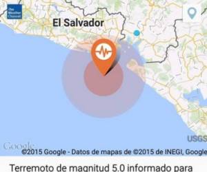 Un temblor que afectó el sábado a El Salvador se sintió en territorio hondureño.