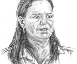 Blanca Mancía Muñoz fue también regidora municipal de San Francisco de Yojoa. Ilustración: Sergio Chiuz