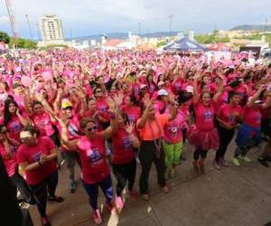El Carnaval Rosa es un actividad que se realiza con el objetivo de recaudar fondos para apoyar a mujeres que padecen esta enfermedad. Foto: EL HERALDO