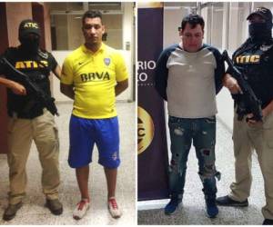 Los detenidos fueron identificados como Isaac David López Zavala alias “La Polla” y Miguel Ángel Reyes Fúnez alias “Cucuyo” (Foto: Cortesía)