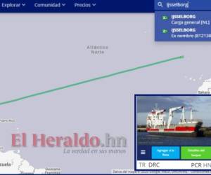 Según el monitoreo que realiza EL HERALDO, el buque avanza. Foto: Captura de pantalla